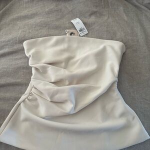 Elegant Cream Strapless top